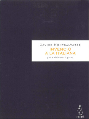 cover image of Invenció a la italiana per a violoncel i piano